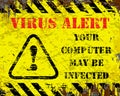 Virus Alert Grungy Sign