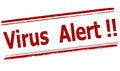 Stamp with text Virus alert