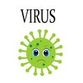 Virus and antibiotic fight illustration nursery decor poster