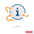 Virus attack the information color flat icon Royalty Free Stock Photo