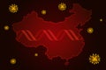 The virus attacks China concept. World protects itself from coronavirus.