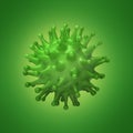 Virus bacteria cell 3D render background image. Flu, influenza, coronavirus model illustration. Covid-19 banner Royalty Free Stock Photo