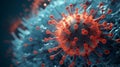 Virus, bacteria, fungi medical background. Neural network AI generated Royalty Free Stock Photo