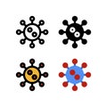 Virus and Bacteria Icon Logo and illustration
