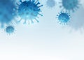 Virus, bacteria vector background. Cells disease outbreak. Coronavirus alert pattern. Microbiology medical concept for