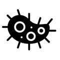 Virus or Bacteria vector illustration, solid style icon Royalty Free Stock Photo
