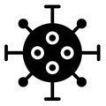 Virus or Bacteria vector illustration, solid style icon Royalty Free Stock Photo