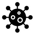 Virus or Bacteria vector illustration, solid style icon Royalty Free Stock Photo