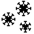 Virus or Bacteria vector illustration, solid style icon Royalty Free Stock Photo