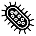 Virus or Bacteria vector illustration, solid style icon Royalty Free Stock Photo
