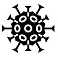 Virus or Bacteria vector illustration, solid style icon Royalty Free Stock Photo