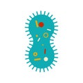 Virus bacterium isolated. Pathogenic infection Cell disease. vector illustration