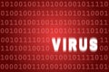 Virus Binary Code Abstract Red Background Banner in Web Security Series Set Royalty Free Stock Photo