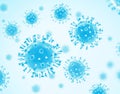 Virus. Blue color. Rotavirus. Group of objects on white background.