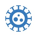 Virus, bug, bacteria icon. Blue vector design Royalty Free Stock Photo