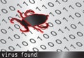 Virus bug found Royalty Free Stock Photo