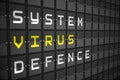 Virus buzzwords on black mechanical board Royalty Free Stock Photo