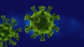 Virus cell isolated as microscope show that for Corona Virus