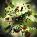 Virus close up background