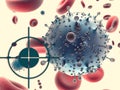 Virus closeup and target