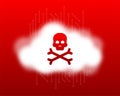 Virus cloud. Searching virus. Microbe icon Cyber secure