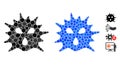 Virus Mosaic Icon of Spheric Items Royalty Free Stock Photo