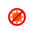 Virus corona vector illustration icon template design Royalty Free Stock Photo