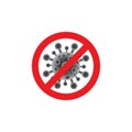 Virus corona vector illustration icon Royalty Free Stock Photo