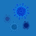 Virus corona vector illustration icon Royalty Free Stock Photo