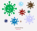 Virus corona vectors on white background. Corona Virus in Worldwide, vector illustration