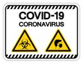 Virus COVID-19 Coranavirus Please Wear Masks Symbol Sign, Vector Illustration, Isolate On White Background Label. EPS10