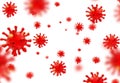 Virus covid-19  covid-19 virus coronavirus  red xmas christmas background - 3d rendering Royalty Free Stock Photo