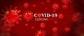 Virus covid-19 covid-19 virus coronavirus red xmas christmas background - 3d rendering