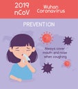 Virus covid 19 prevention always cover mouth and nose when coughing