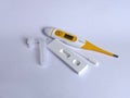 virus Covid-19 rapid fast test sars-cov-2 antigen saliva slobber thermometer Royalty Free Stock Photo