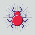 virus cyber bug icon vector ilustration Royalty Free Stock Photo