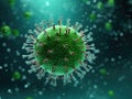 Virus 3d render, coronavirus, isolated on white background Royalty Free Stock Photo