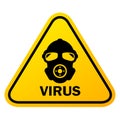 Virus danger sign Royalty Free Stock Photo