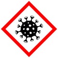 Virus danger sign, biological hazard