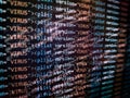 Virus detected, alert message. Scanning and identifying computer virus inside binary code listing Royalty Free Stock Photo