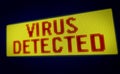 Virus detected text LED