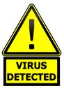 Virus detected. Warning sign