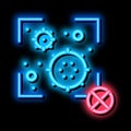 virus detection neon glow icon illustration