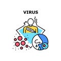 Virus Disease Vector Concept Color Illustration