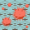 Virus diseases relative illustration Royalty Free Stock Photo