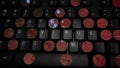 'VIRUS' Dolly move Computer Keyboard with Motion Background