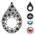 Virus Drop Collage of CoronaVirus Icons Royalty Free Stock Photo