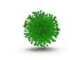 Virus.Element 3d.Vector.Illustration, molecule in green color, with specular texture. Covid-19.CoronaVirus. Lime Green and Dark Gr Royalty Free Stock Photo