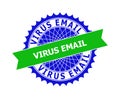 VIRUS EMAIL Bicolor Clean Rosette Template for Stamps
