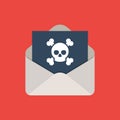 Virus email icon Royalty Free Stock Photo